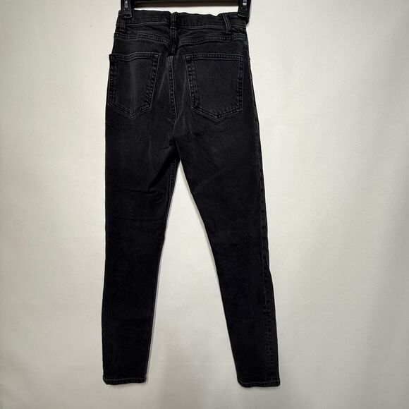 Reformation Serena High Skinny Jeans in Erie Black Wash 24 - Picture 7 of 16